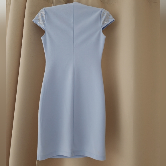 Beautiful Banjul Baby Blue Embellished Bodycon Dress UNIQUE and RARE - Picture 6 of 8
